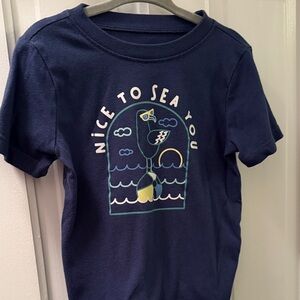 Garanimals Navy Blue Kids Tee with Sea Graphic
